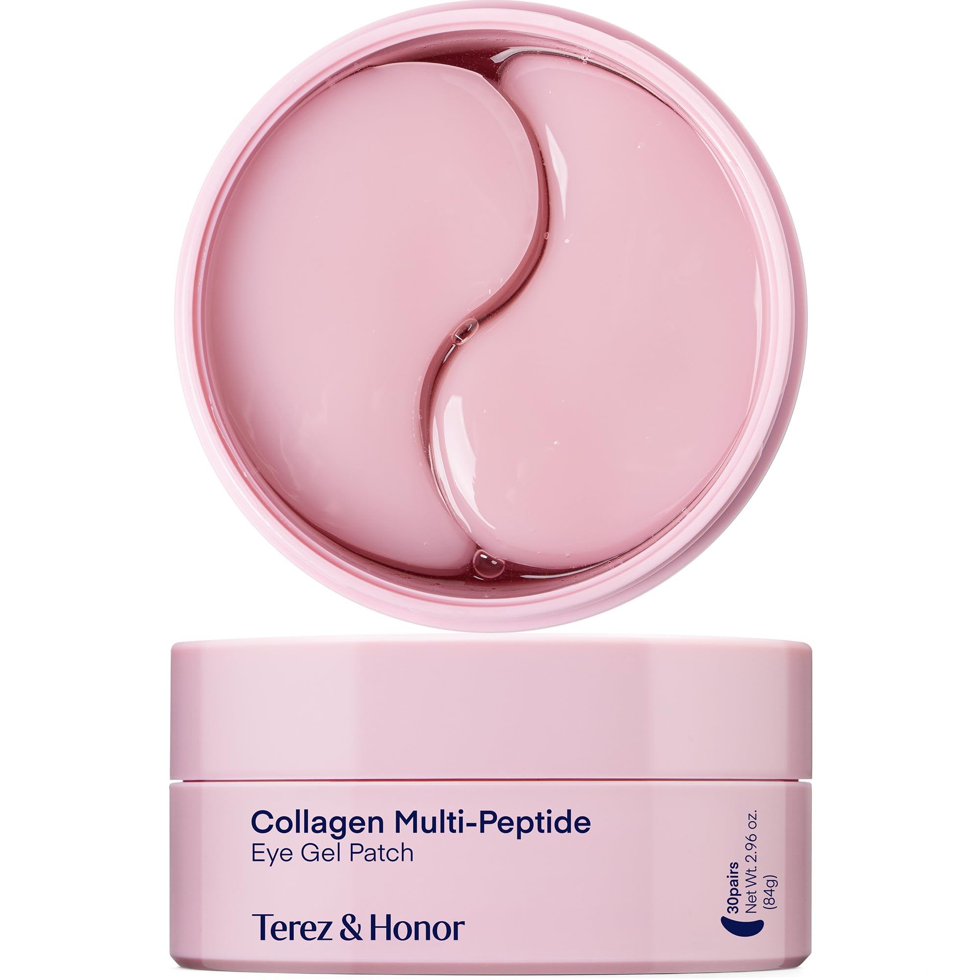 TEREZ & HONOR Peptide Collagen Under Eye Patches hydrogel close-up for cooling hydration.