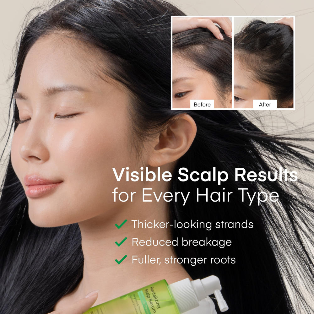 TEREZ & HONOR scalp serum before styling protects moisture and reduces root stress