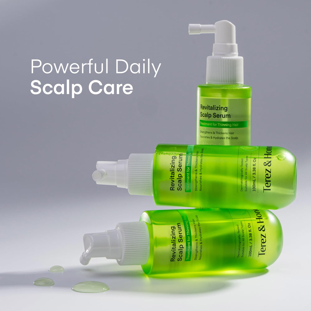TEREZ & HONOR unisex scalp serum fits day and night routines