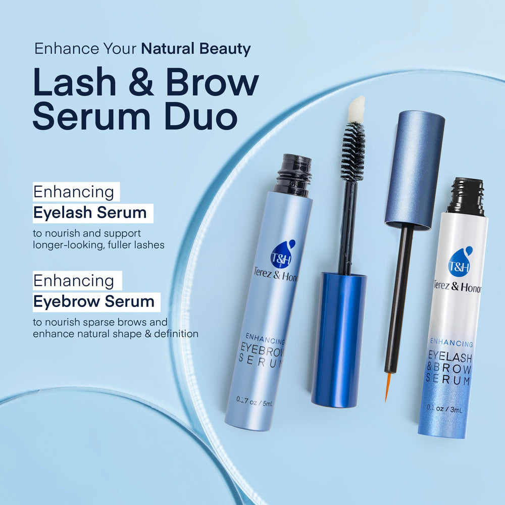 TEREZ & HONOR serum bottle with brush demonstrates easy daily application.