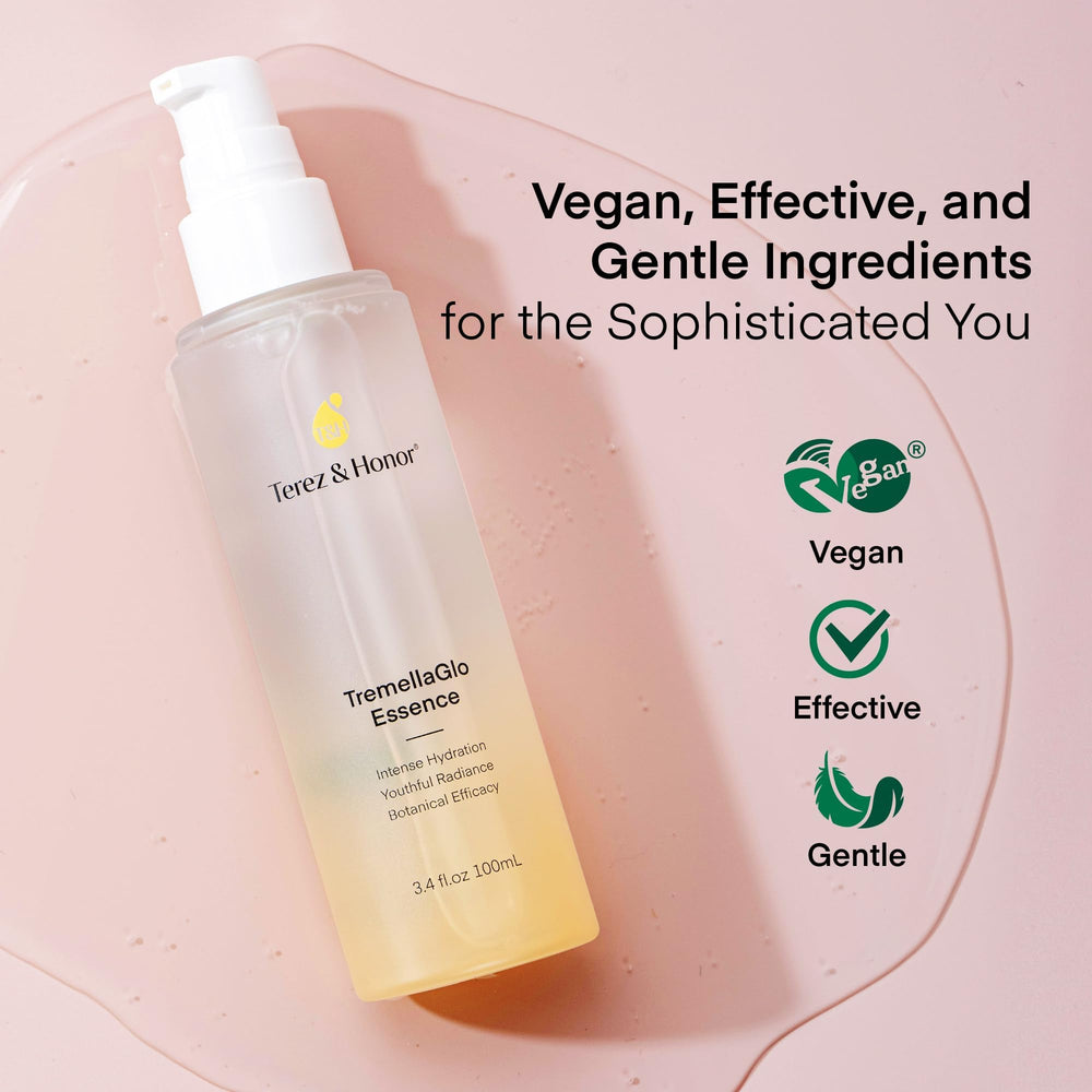 TEREZ & HONOR TremellaGlo Jeju water soothing effect on skin.