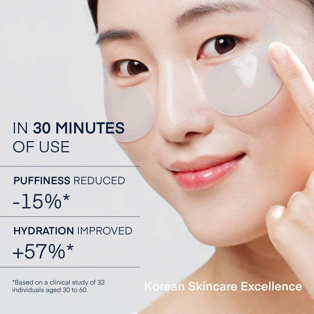 Terez & Honor eye patches application close-up demonstrates a cooling, refreshing sensation.