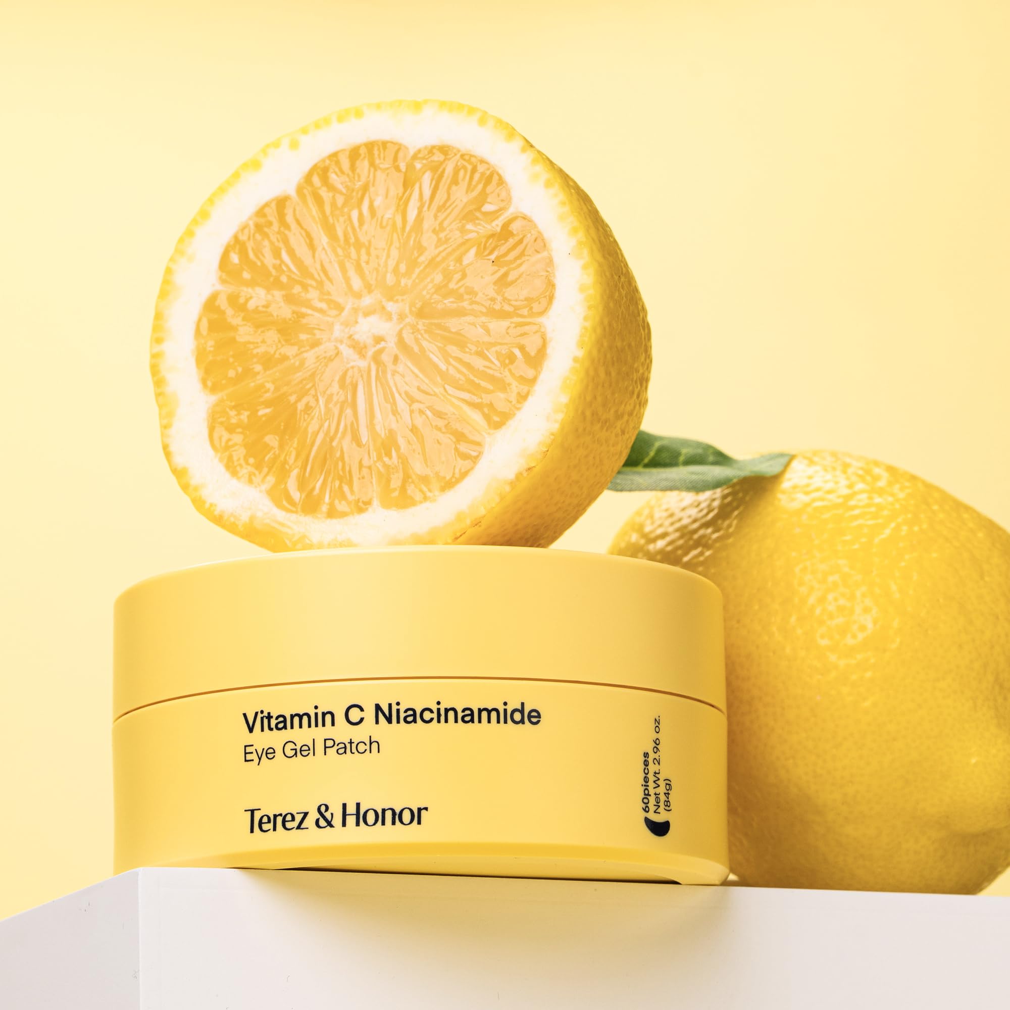 TEREZ & HONOR Vitamin C Eye Patches gel texture grips skin, soothing and hydrating