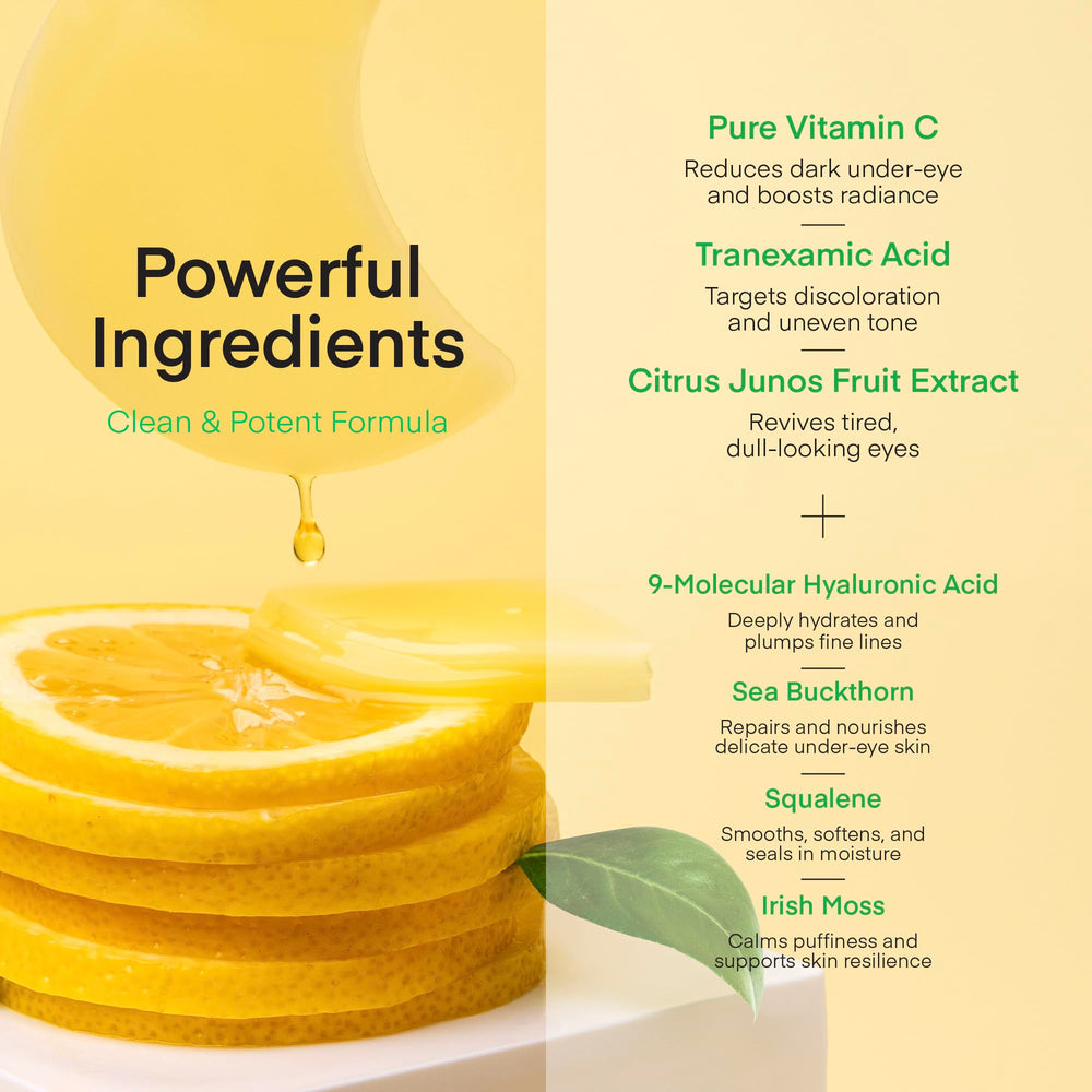 TEREZ & HONOR Vitamin C Eye Patches 60 patches display for long-lasting routine