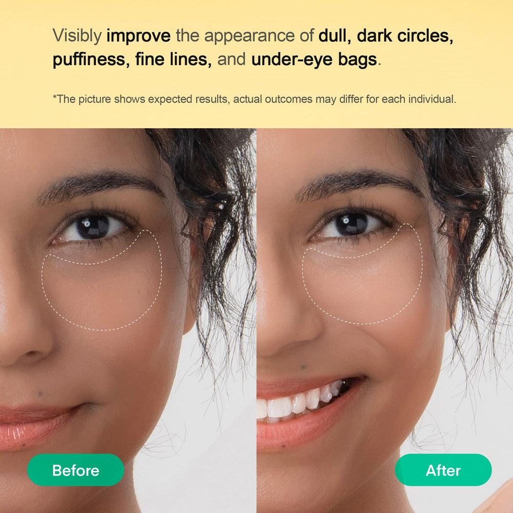TEREZ & HONOR Vitamin C Eye Patches ingredients closeup highlights citrus brightening power