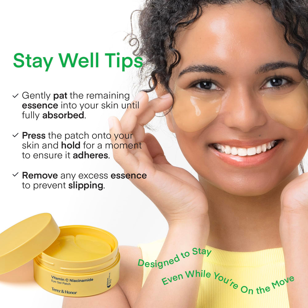 TEREZ & HONOR Vitamin C Eye Patches gift set styled for self-care gifting