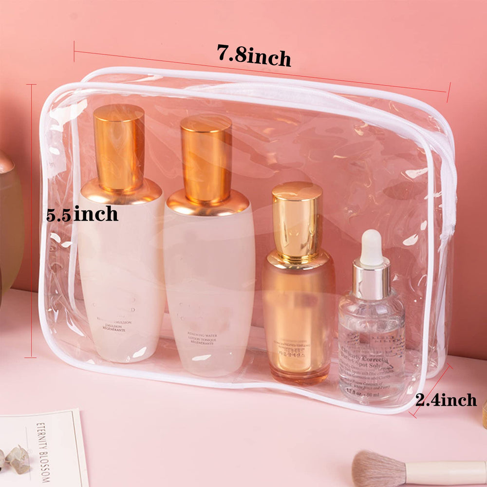 Tergy rectangular travel toiletry bag in clear PVC for easy sighting