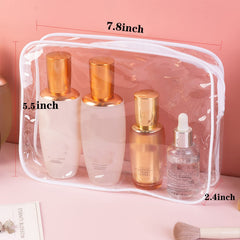 Tergy rectangular travel toiletry bag in clear PVC for easy sighting