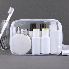 Tergy waterproof PVC makeup bag shows zipper closure for travel-ready organization