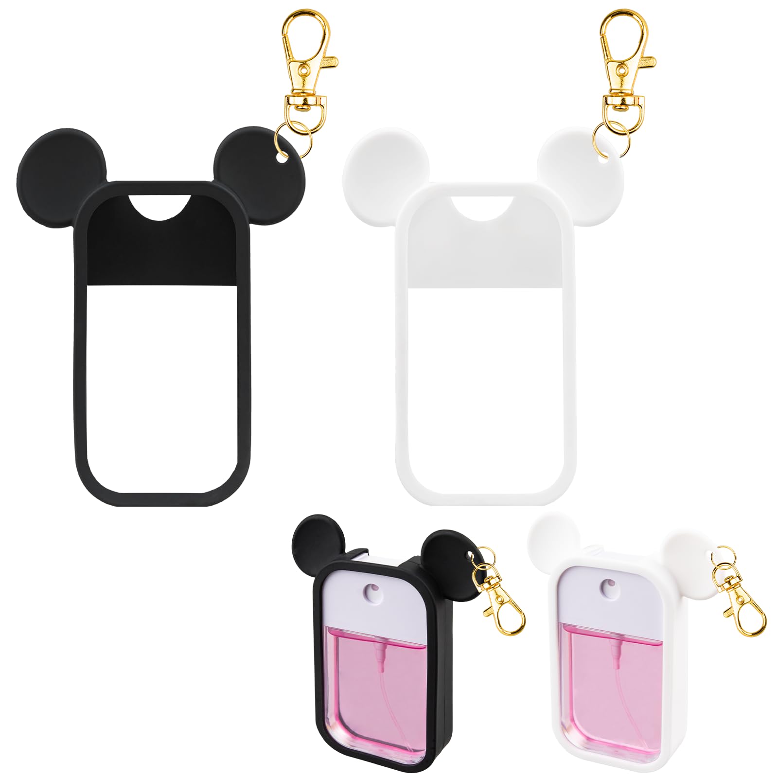 TERPINK mouse-design silicone case in black protects Touchland 1 oz sanitizer while adding style.