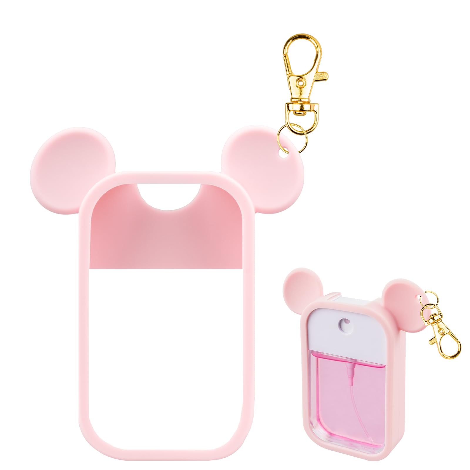 TERPINK silicone case for Power Mist pink mouse front protects while traveling