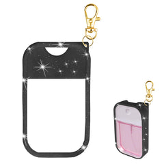 TERPINK Touchland silicone case glitter sequin black front view for stylish, quick sanitizing on the go