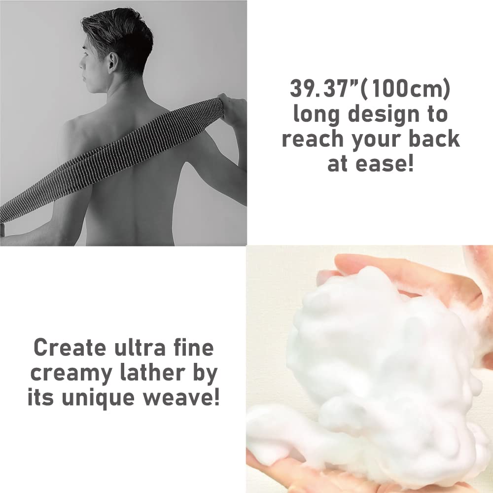 Terra Distribution rough-texture washcloth shows durable fibers for long-lasting scrubbing power.