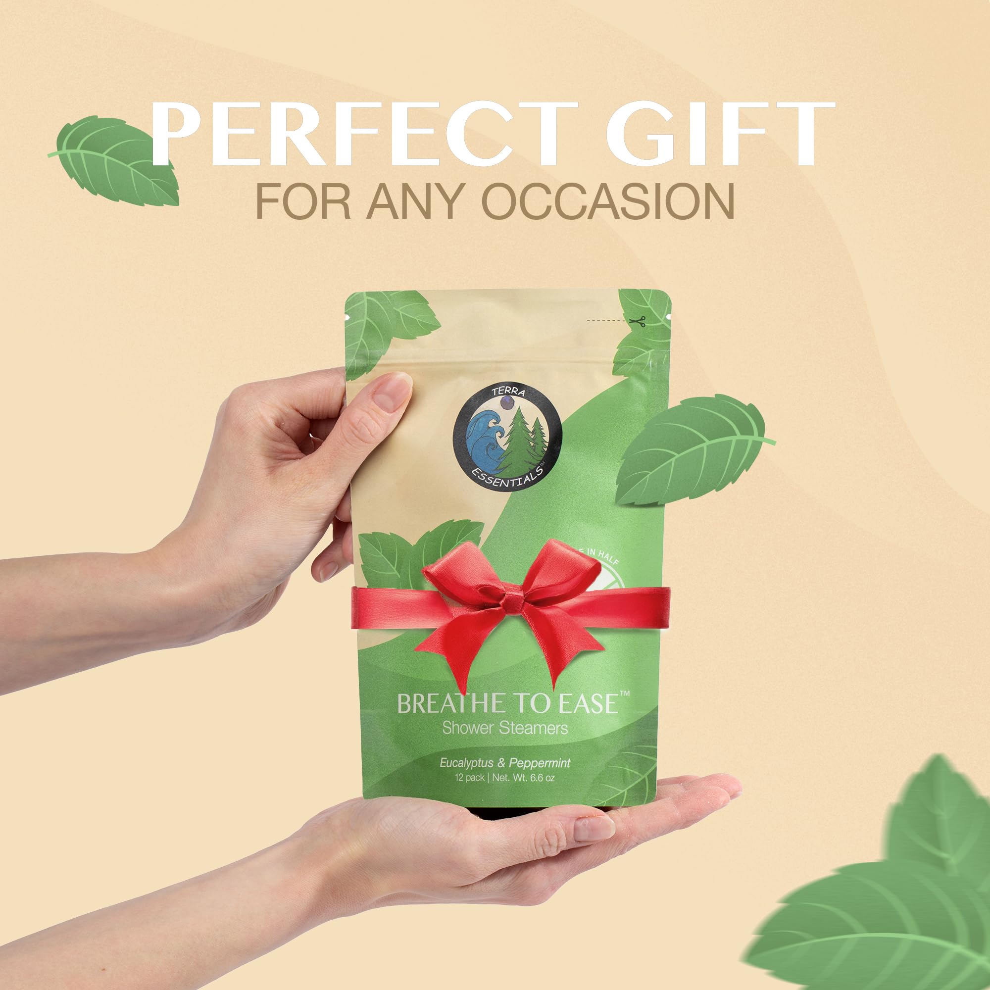 Terra Essentials eucalyptus-mint aroma image showing refreshing morning shower ritual.
