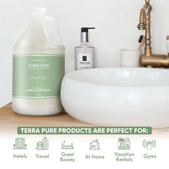 Terra Pure colorful hotel tubes packaging highlights vibrant guest amenities