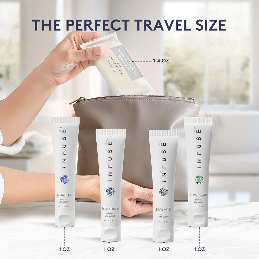 Terra Pure Infuse body wash bottle delivers spa-like cleansing for guests