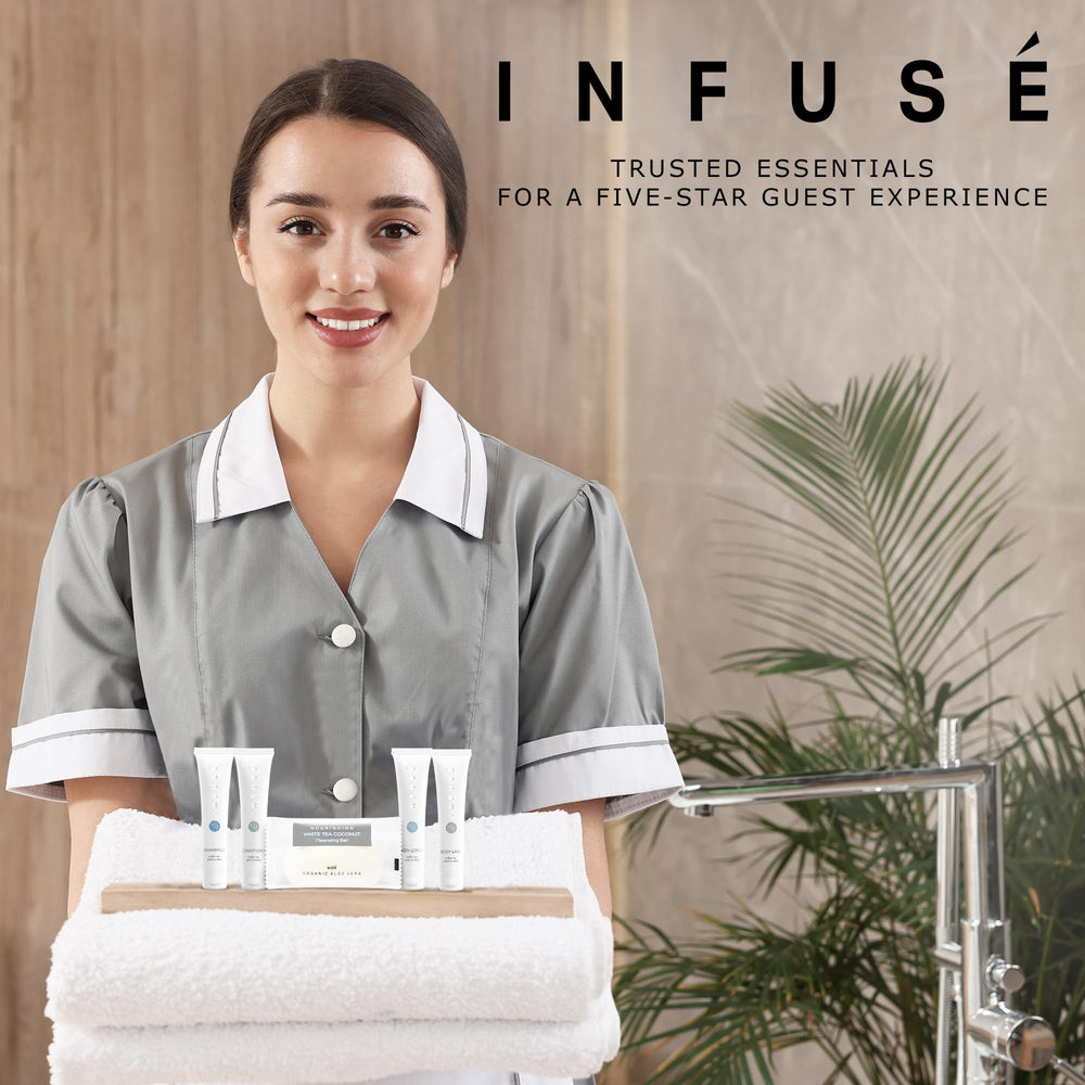 Terra Pure Infuse hotel room setup elevates guest comfort with travel-size essentials