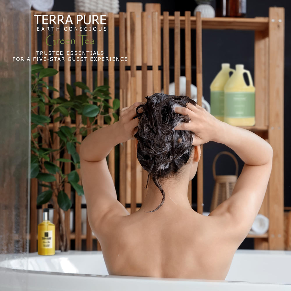 Terra Pure minority-owned veteran-owned brand badge communicates trusted hospitality products.