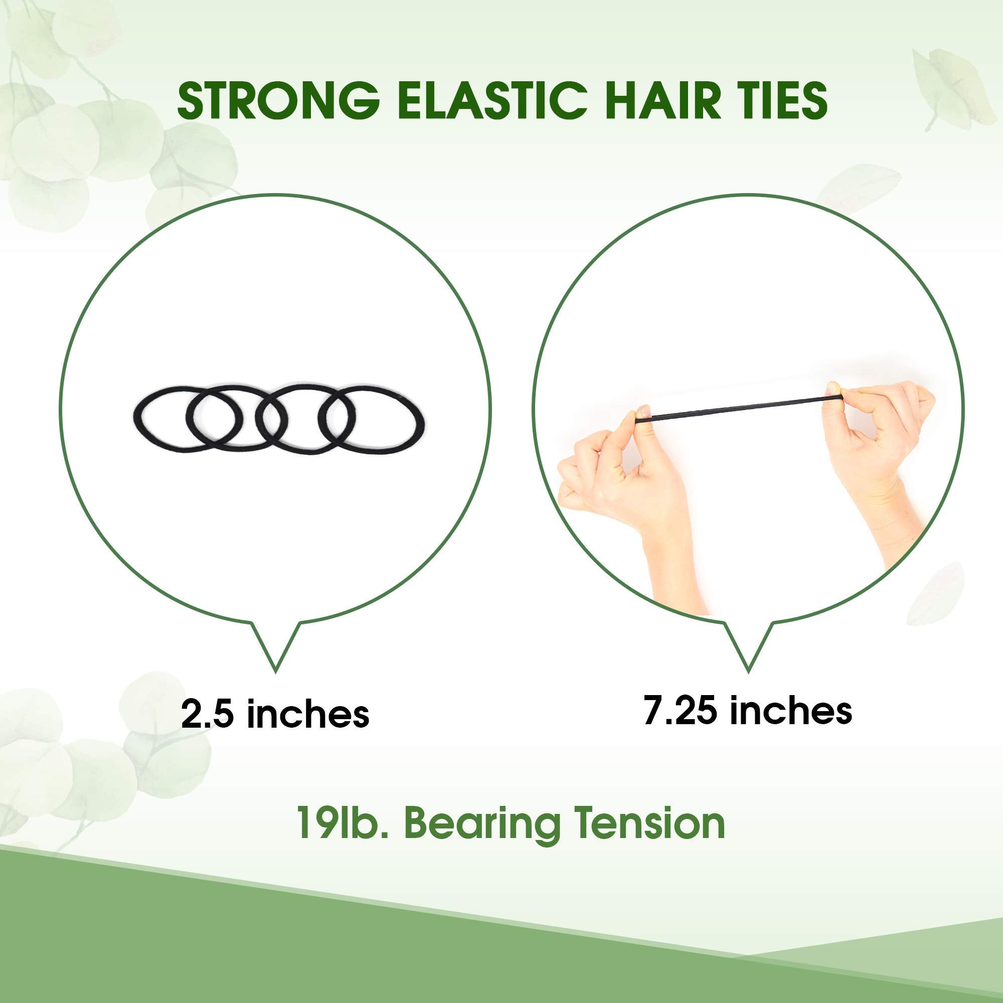 Terra Ties 5mm black hair tie ideal for casual buns and braids.