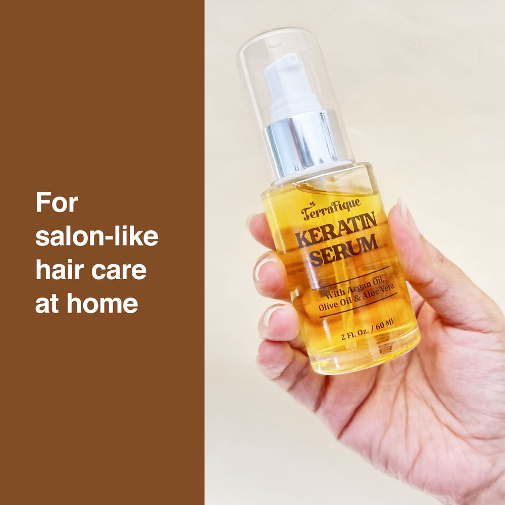 TERRAFIQUE keratin serum styling for glossy, smooth hair