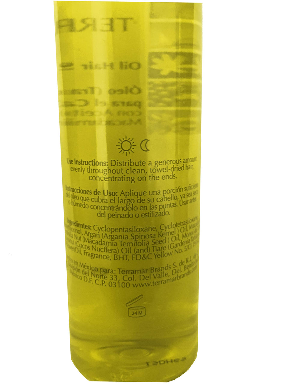 Terramar Oleo hair with shine demonstrates smoothness and manageability.