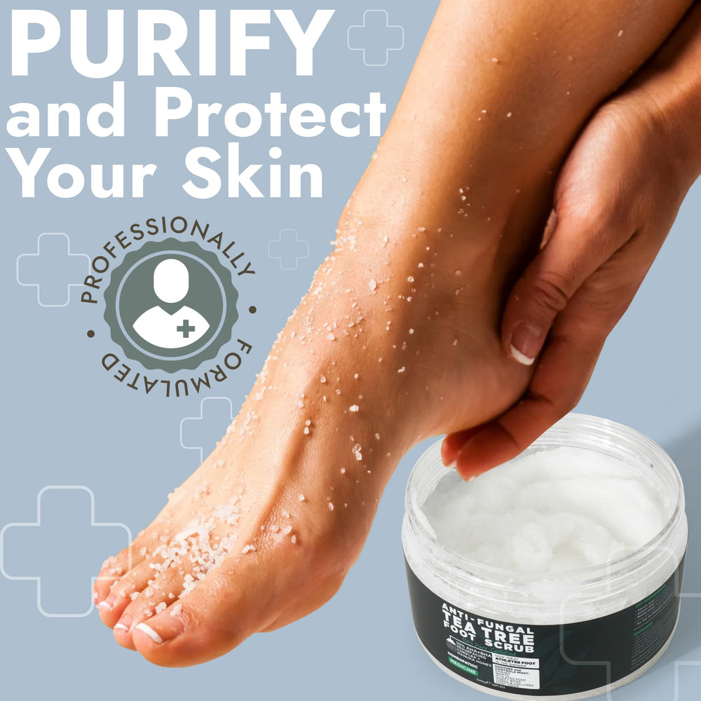 Terramed Just Think Comfort Foot Scrub after use for visibly softer feet.