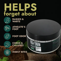 Terramed Just Think Comfort Foot Scrub exfoliating particles for smoother, refreshed skin.