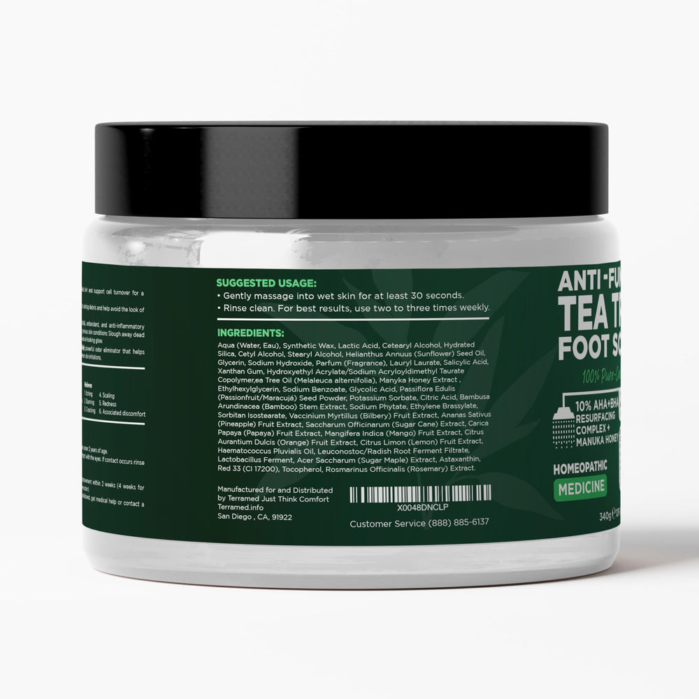 Terramed Just Think Comfort packaging shown for convenient at-home foot care.