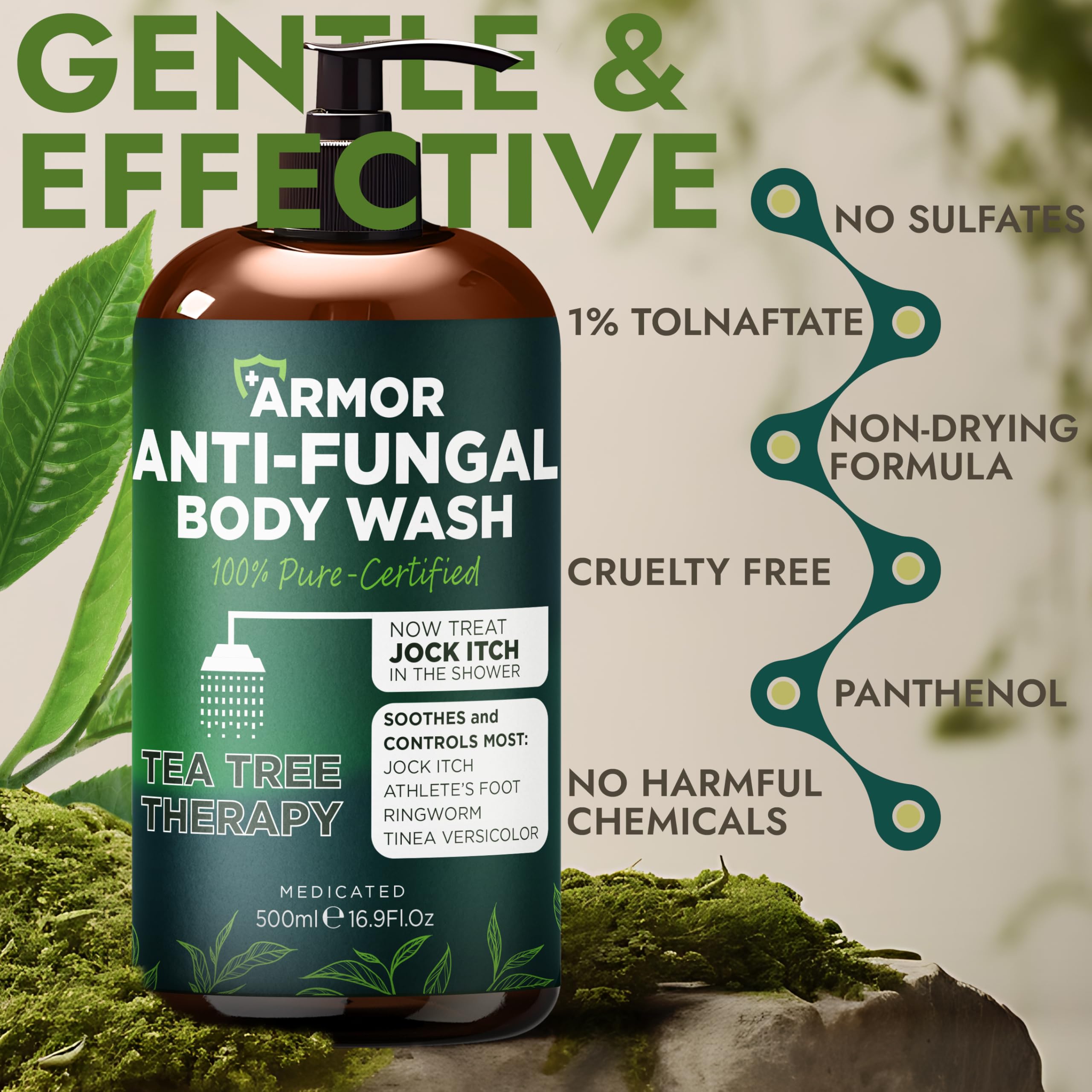 Terramed Just Think Comfort aloe vera detail highlights natural hydration for sensitive skin