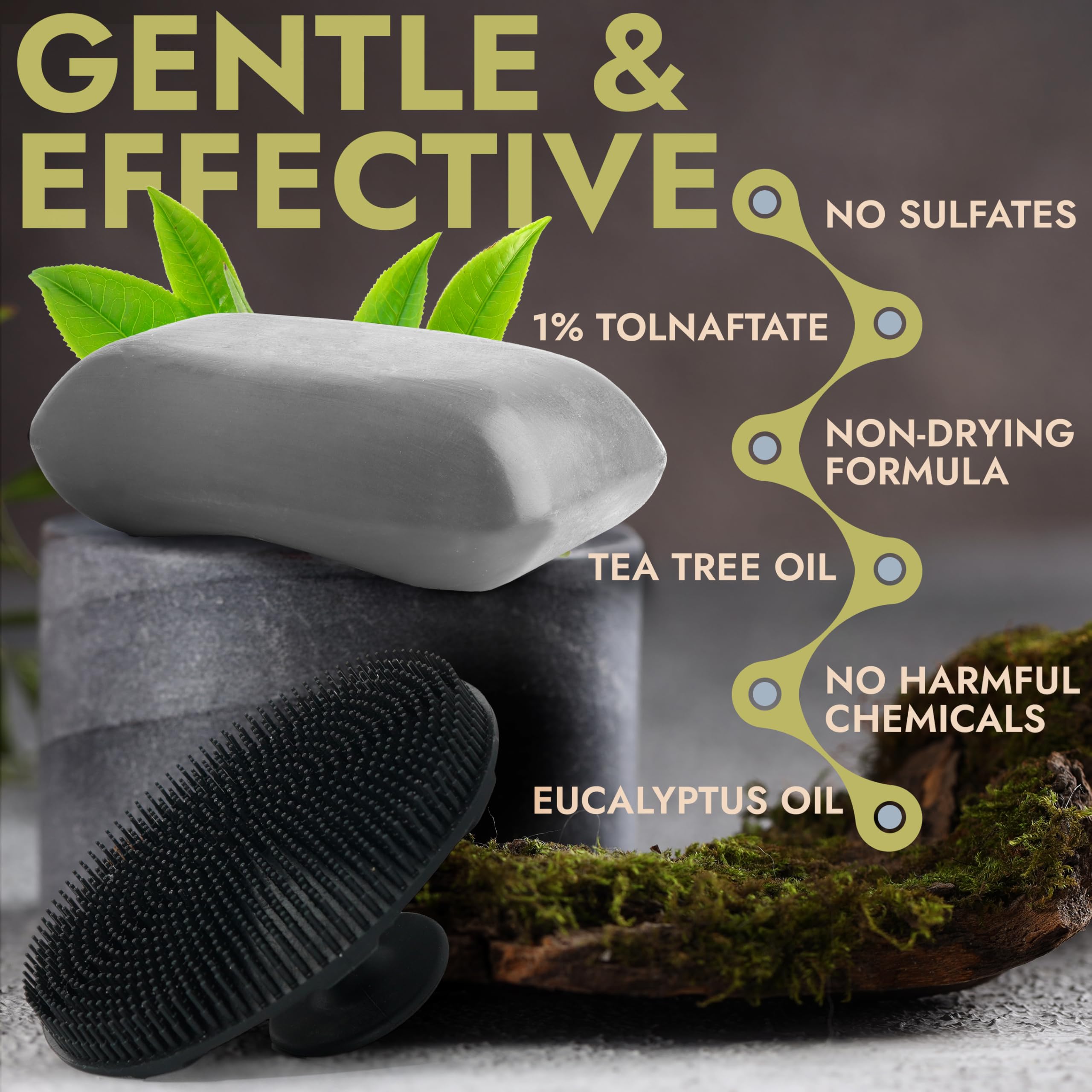Terramed Just Think Comfort soap pack 2 lathering foam for refreshing clean.