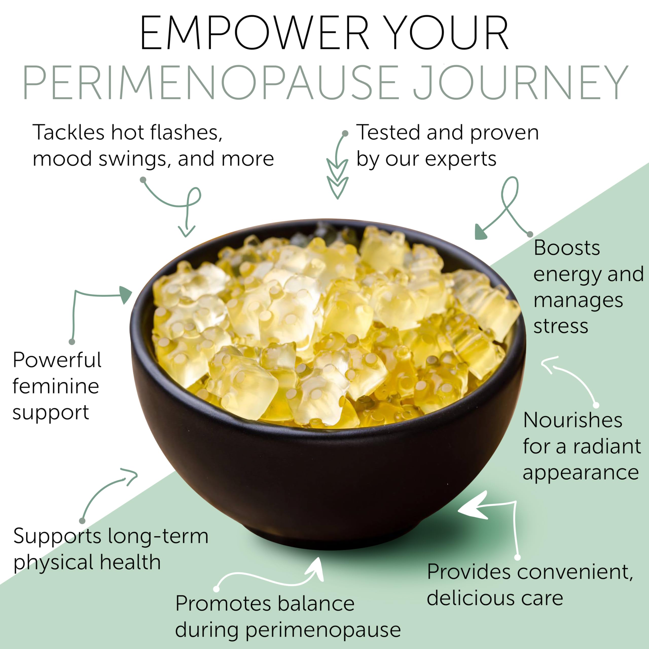 Terramed Just Think Comfort mood-support gummies bottle highlights potential stress relief for evenings