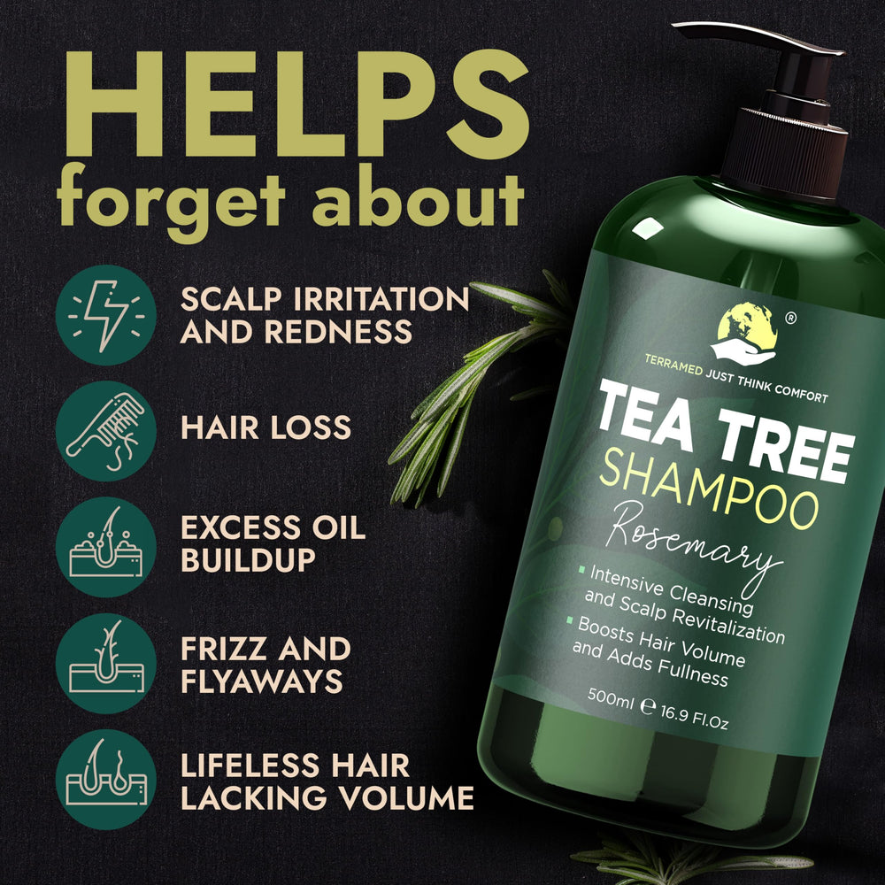 Terramed Just Think Comfort rosemary conditioner tube delivers hydrated, silky strands.