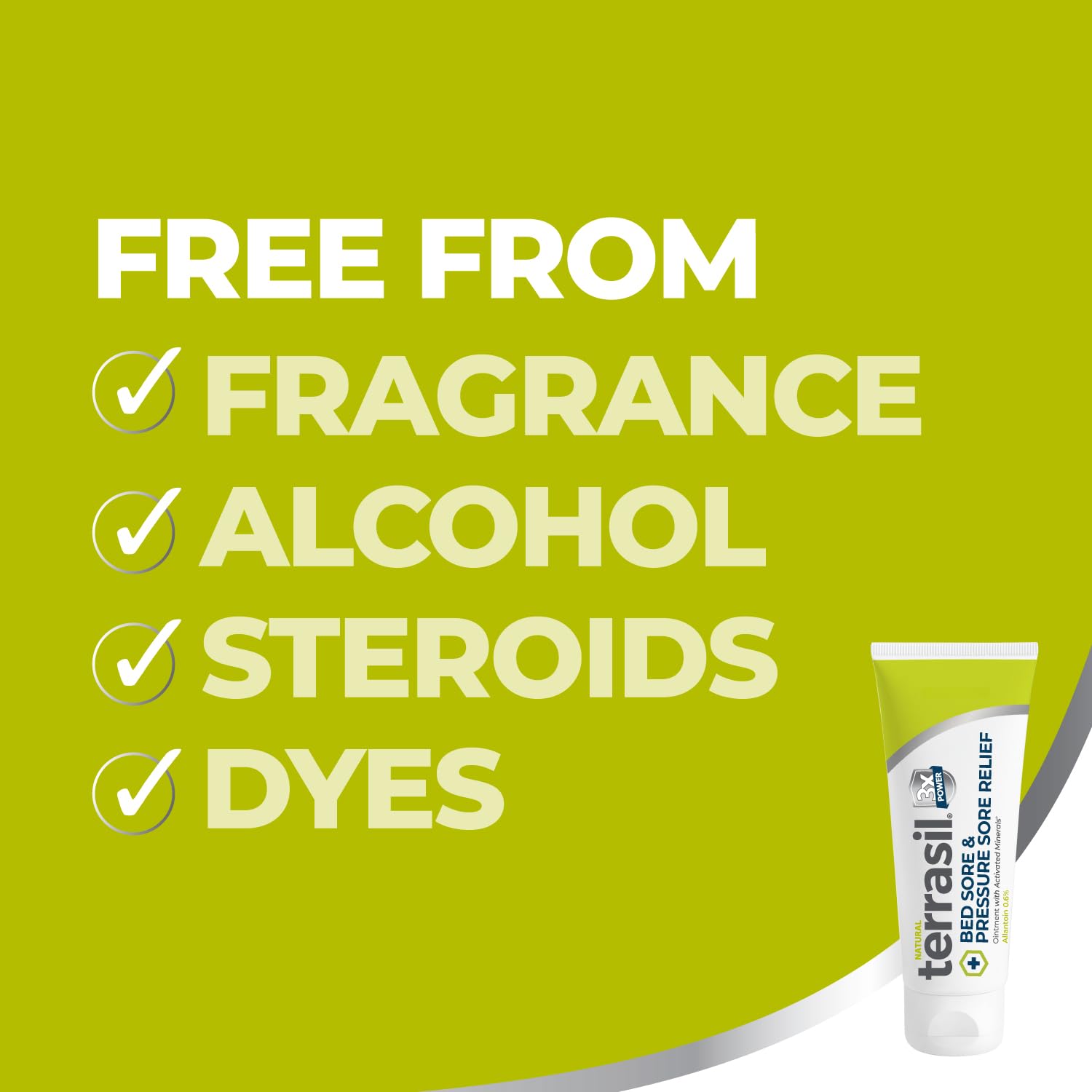 Terrasil Activated Minerals technology image emphasizing skin healing and protective barrier.
