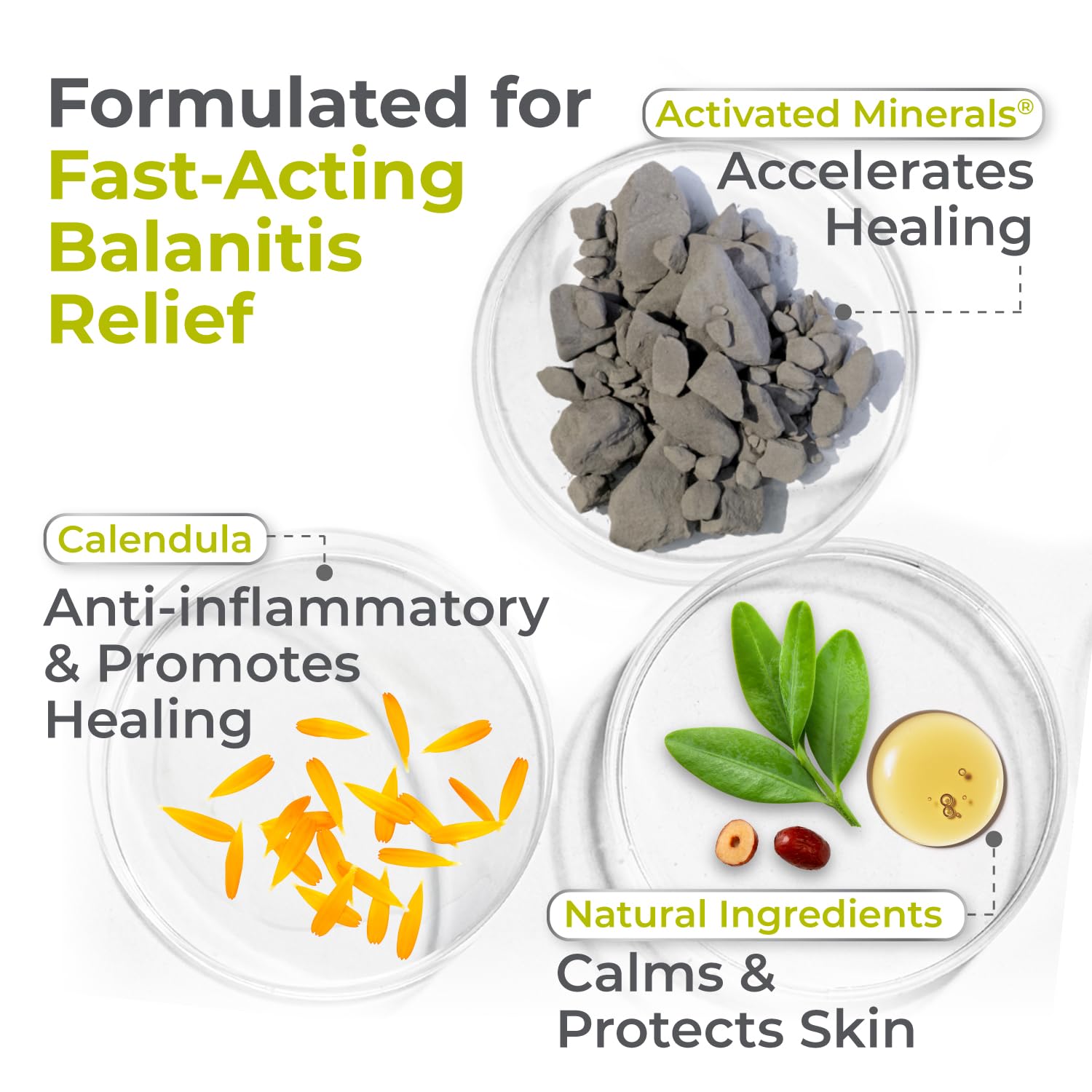Terrasil Balanitis Soap Men activated minerals support skin healing.