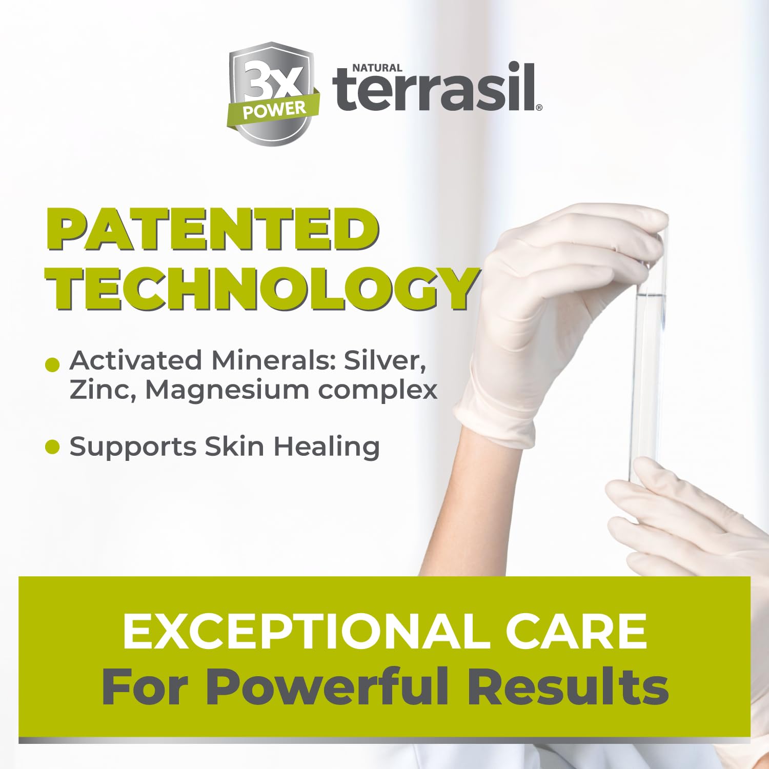 Terrasil Folliculitis Soap use on skin demonstrates daily cleansing for sensitive skin.