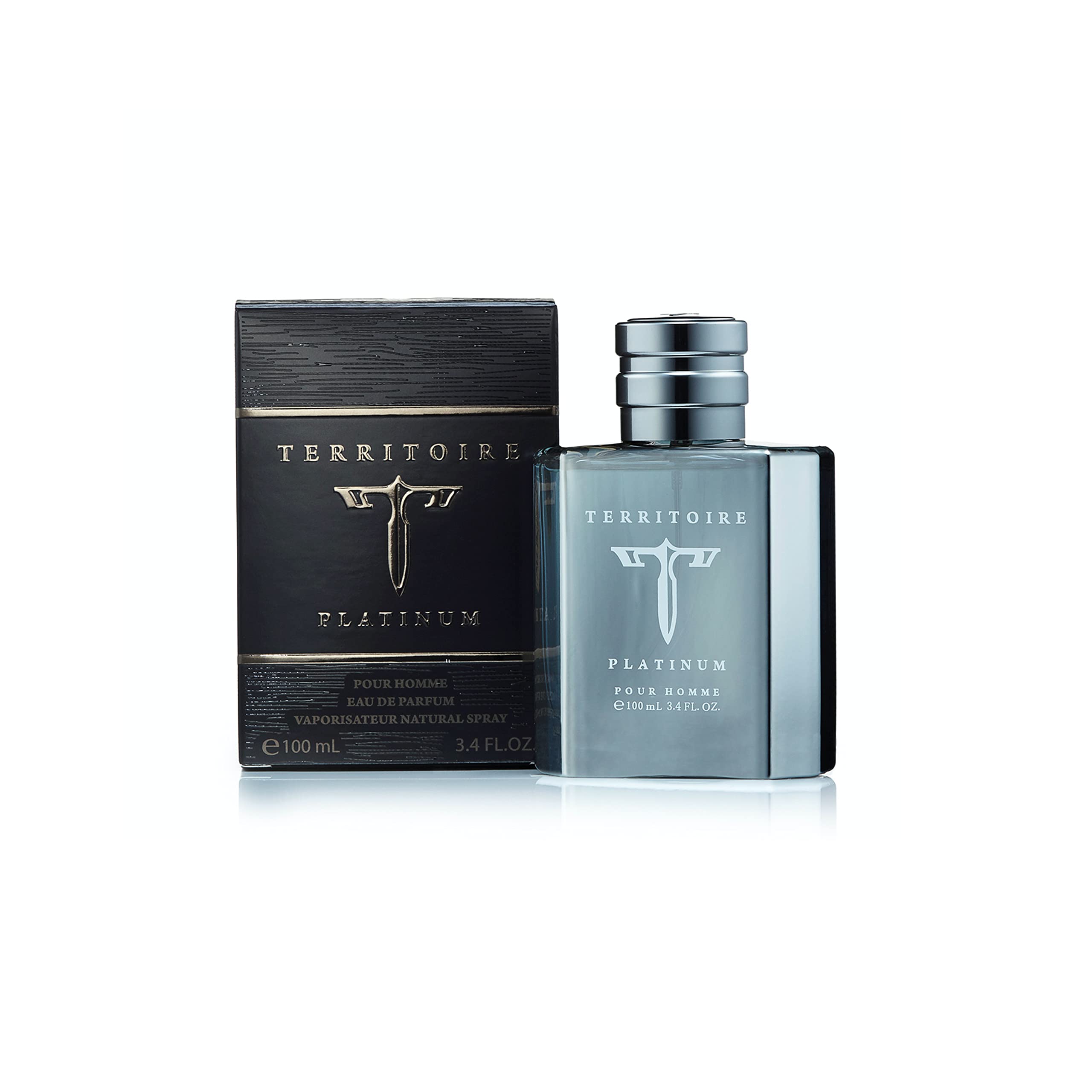 Territoire Platinum bottle closeup, long-lasting confidence for evening wear.