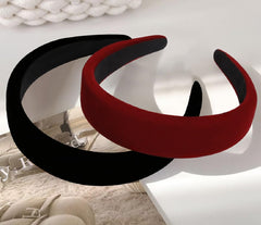 TERSE black velvet headband close-up showing soft texture for comfortable all-day wear.