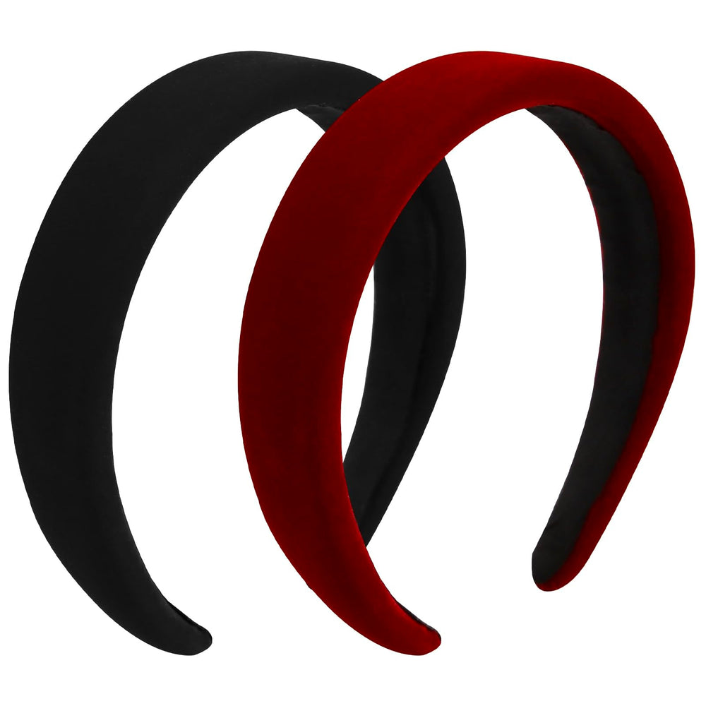TERSE black velvet headband on model pairs with outfits for effortless chic style.