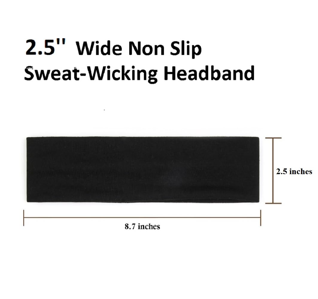 TERSE headbands non-slip elastic band ensures secure fit during workouts.
