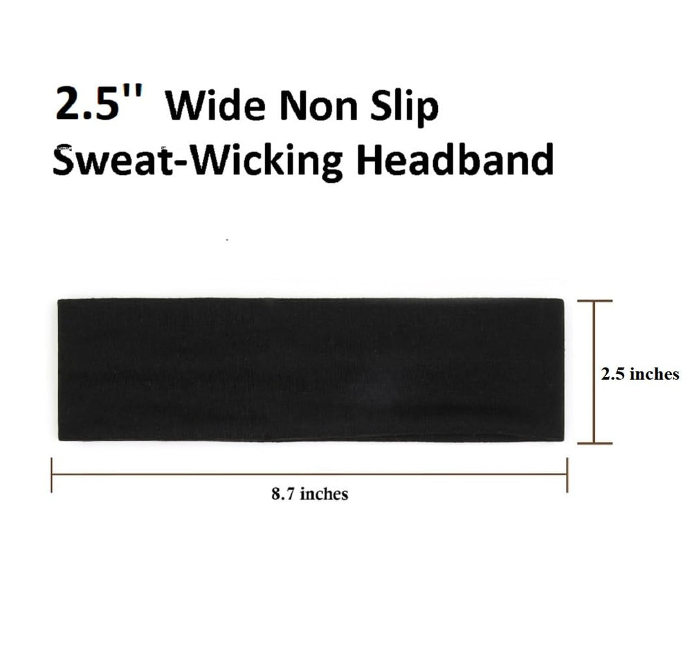 TERSE headbands non-slip elastic band ensures secure fit during workouts.