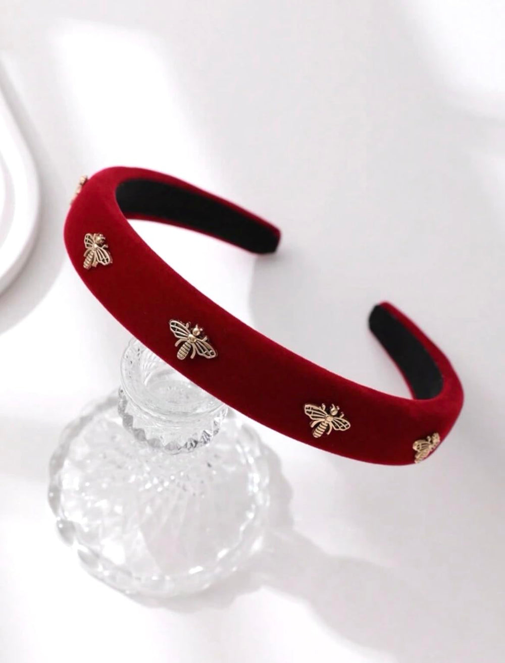 TERSE headband with bee metal fittings creates retro chic