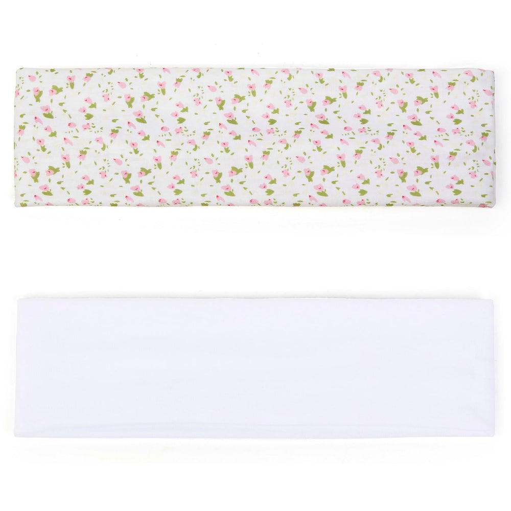 TERSE headband with blue-white stripes offers soft fabric for all-day comfort.