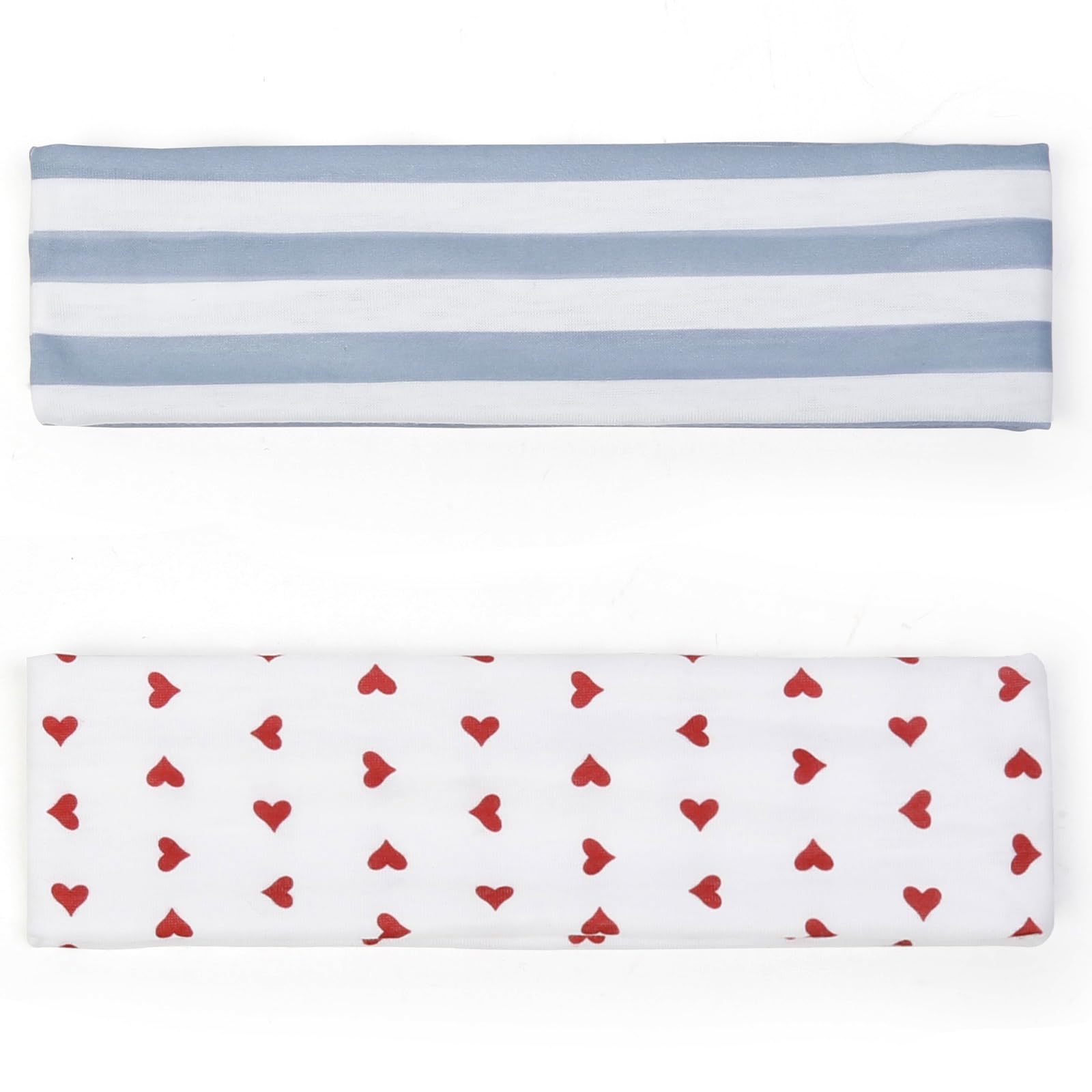 TERSE Valentine's heart headband highlights stretch for easy styling.
