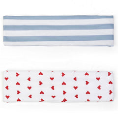 TERSE Valentine's heart headband highlights stretch for easy styling.