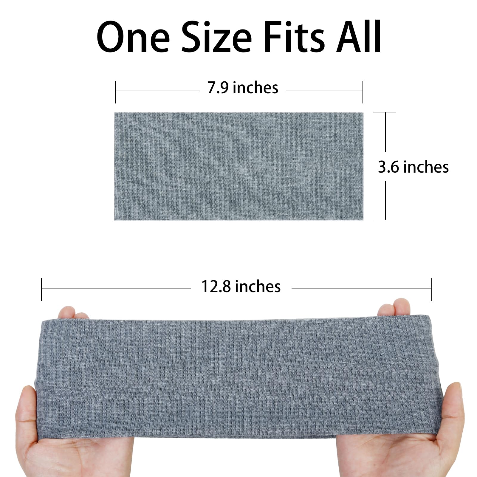 TERSE headbands soft elastic fabric close-up showing smooth stretch and gentle scalp comfort