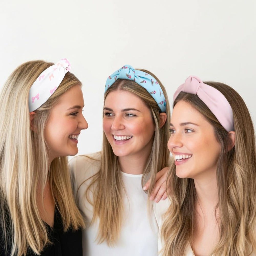 TERSE ribbed fabric headbands stay secure and comfortable all day.