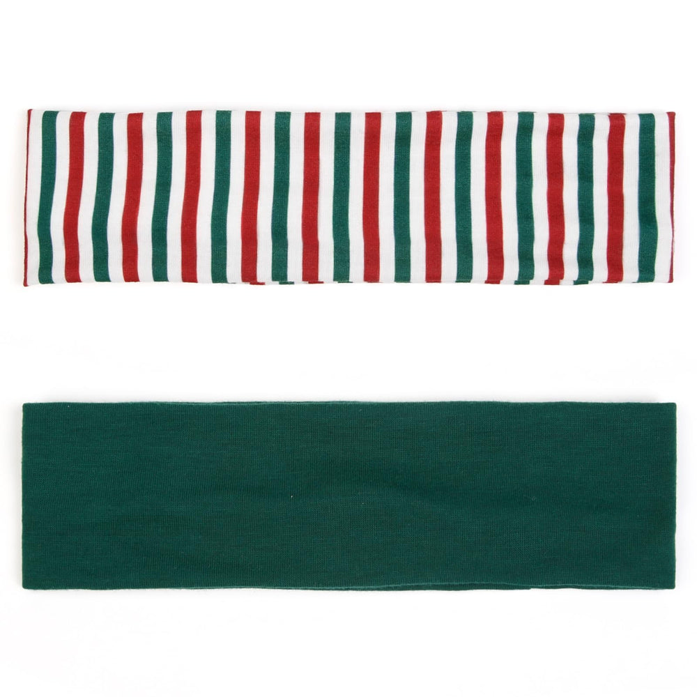TERSE headbands red striped close-up for festive sweat-wicking wear