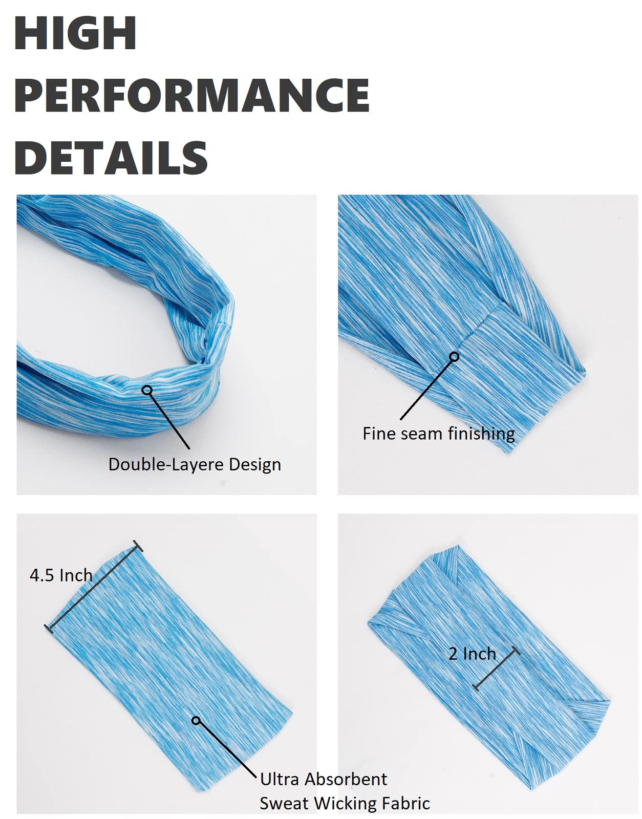 TERSE headbands pack easily in a gym bag for on-the-go use.
