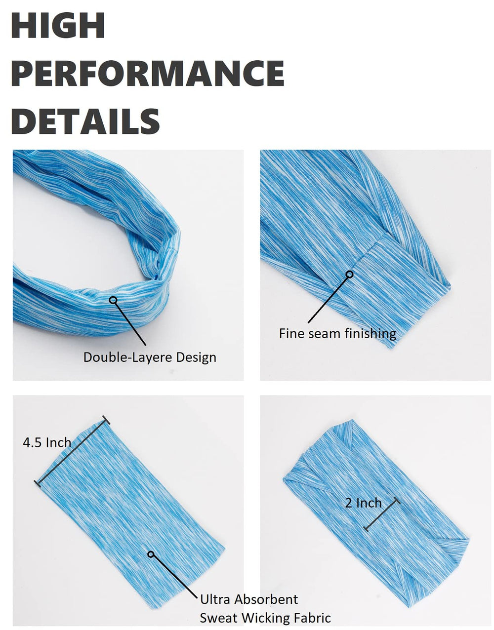 TERSE headbands pack easily in a gym bag for on-the-go use.