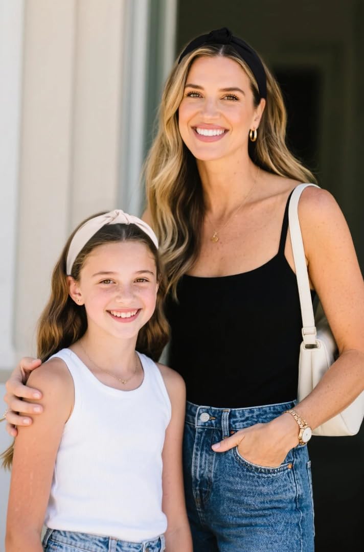 TERSE six-shades Christmas headbands pair with dresses and jeans for quick styling.